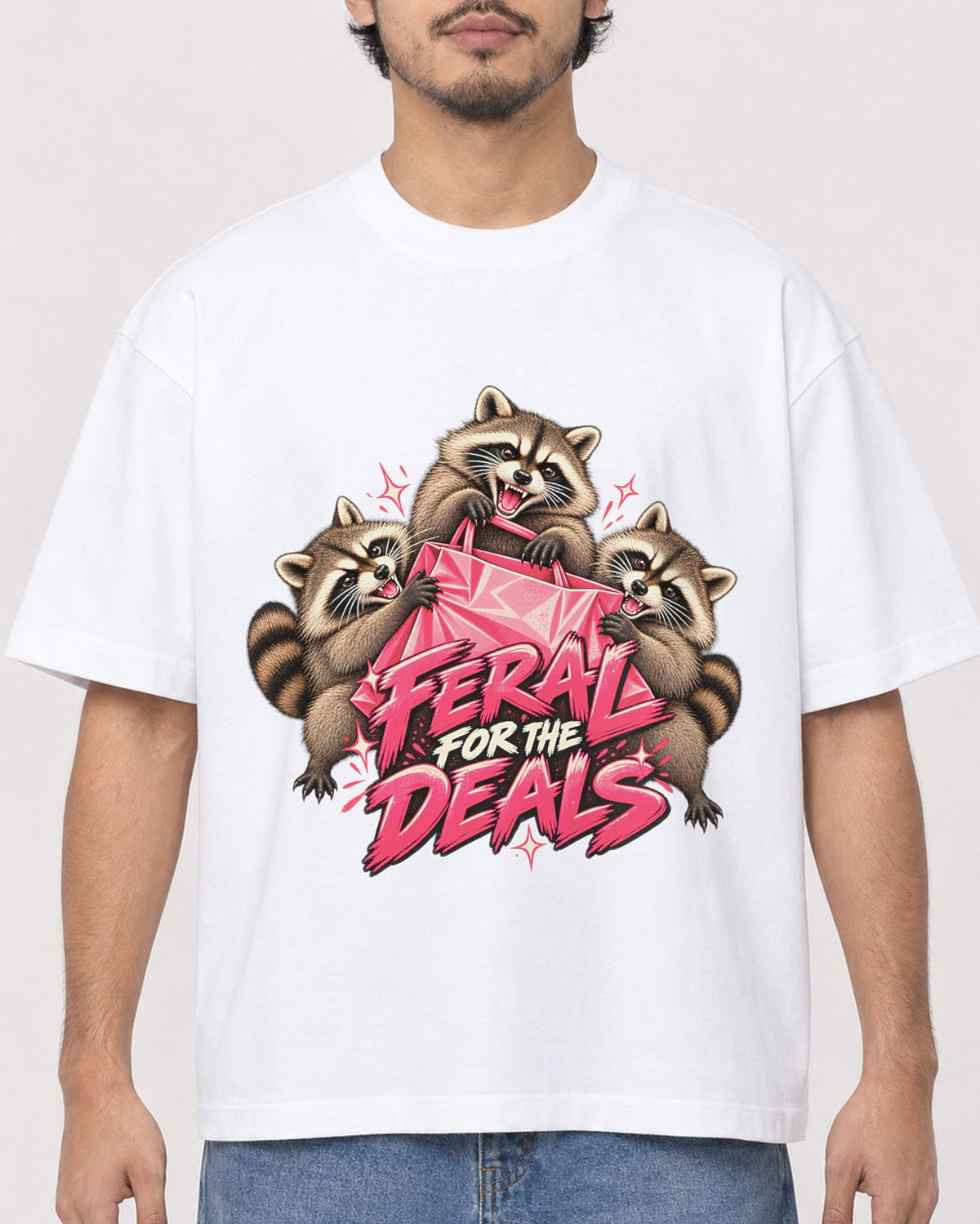 Mockup Boxy Heavyweight Tee White male close-up 02