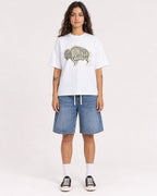 Mockup Boxy Heavyweight Tee White female full-body 06