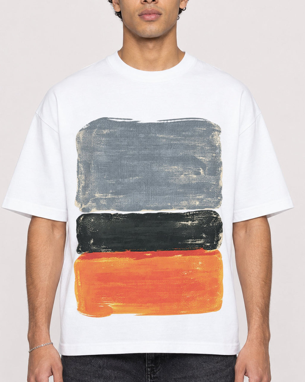Mockup Boxy Heavyweight Tee White male close-up 10