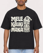 Mockup Boxy Heavyweight Tee Black male close-up 05