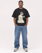 Mockup Boxy Heavyweight Tee Black male full-body 14