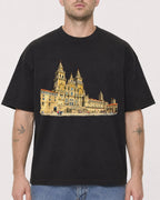 Mockup Boxy Heavyweight Tee Black male close-up 18