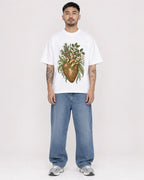 Mockup Boxy Heavyweight Tee White male full-body 12