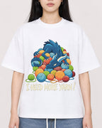 Mockup Boxy Heavyweight Tee White female close-up 01