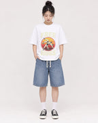 Mockup Boxy Heavyweight Tee White female full-body 41