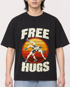 Mockup Boxy Heavyweight Tee Black male close-up 41
