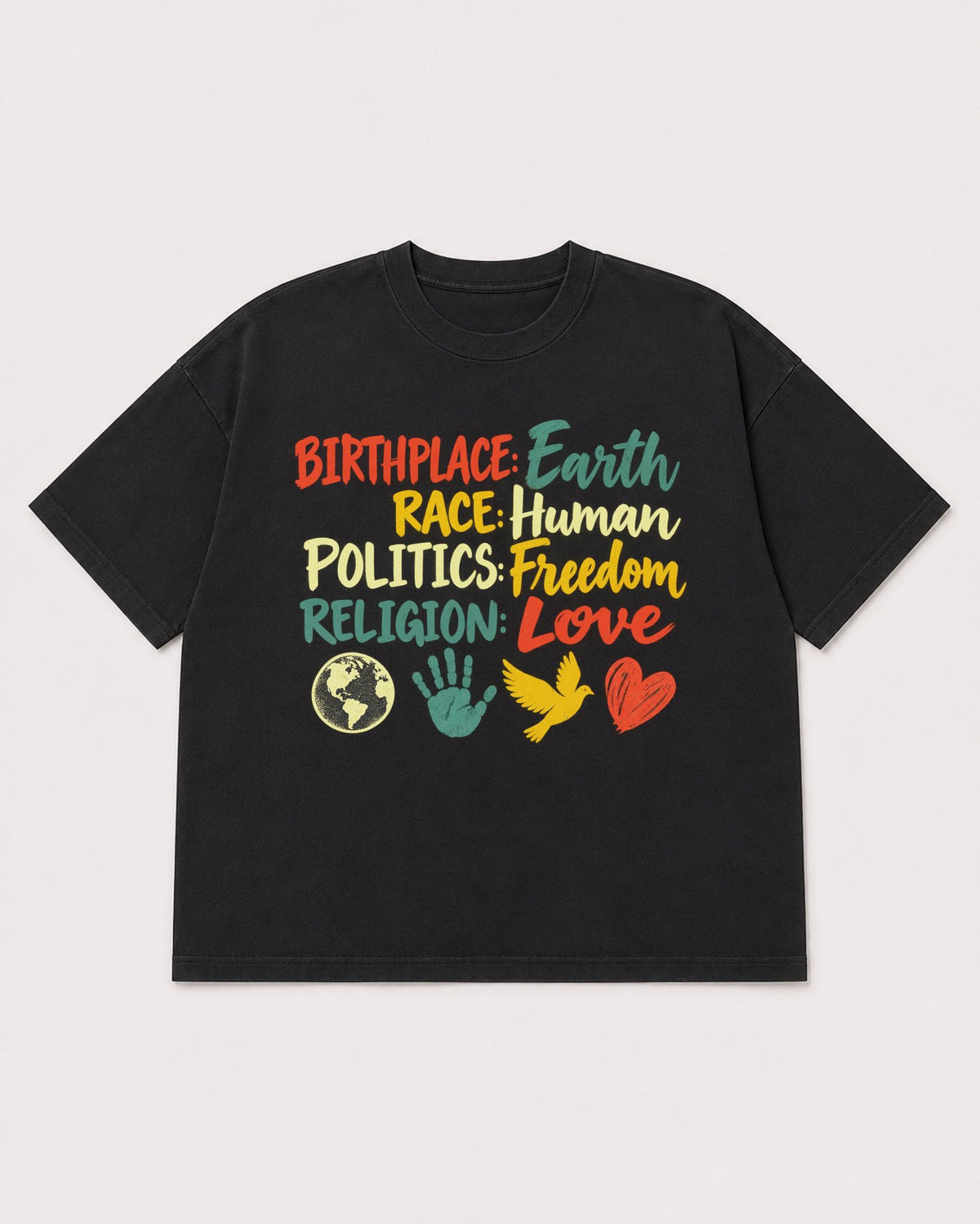 Mockup Boxy Heavyweight Tee Black product