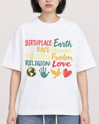 Mockup Boxy Heavyweight Tee White female close-up 11