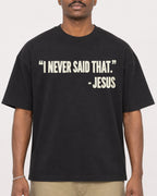 Mockup Boxy Heavyweight Tee Black male close-up 44