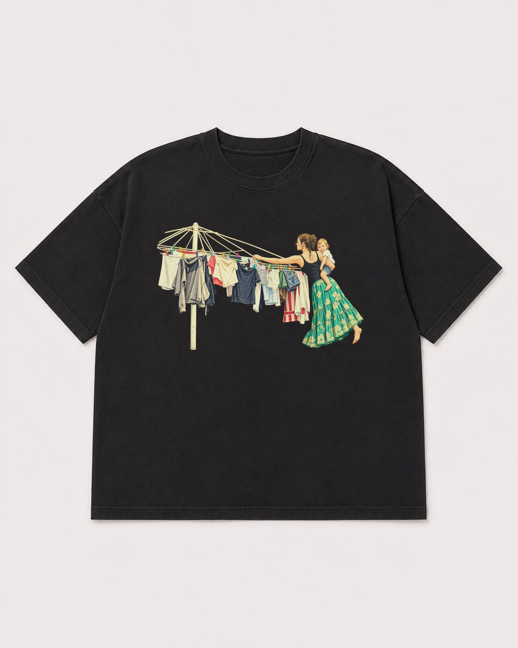 Mockup Boxy Heavyweight Tee Black product