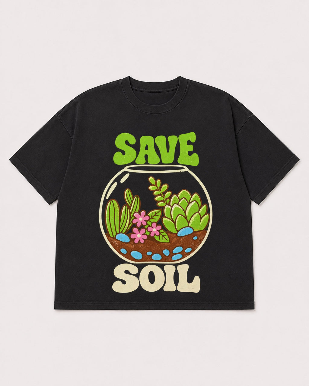 Mockup Boxy Heavyweight Tee Black product