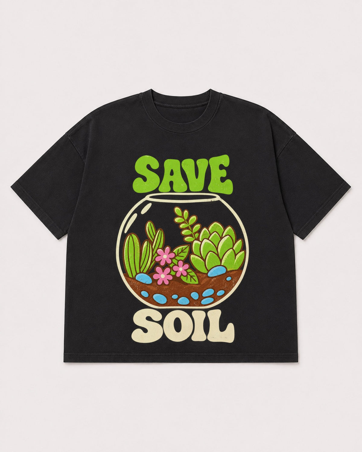 Mockup Boxy Heavyweight Tee Black product