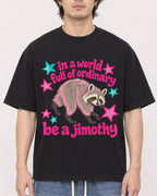 Mockup Boxy Heavyweight Tee Black male close-up 03