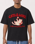 Mockup Boxy Heavyweight Tee Black male close-up 15