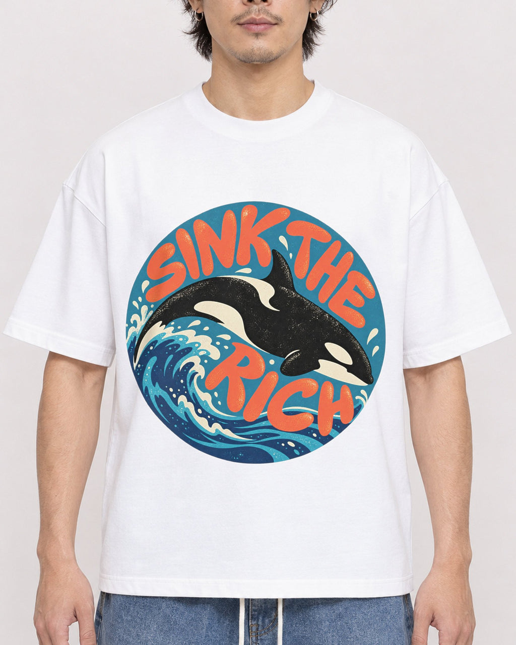 Mockup Boxy Heavyweight Tee White male close-up 03