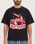 Mockup Boxy Heavyweight Tee Black male close-up 27