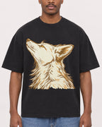 Mockup Boxy Heavyweight Tee Black male close-up 14