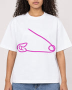 Mockup Boxy Heavyweight Tee White female close-up 10