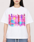 Mockup Boxy Heavyweight Tee White female close-up 01