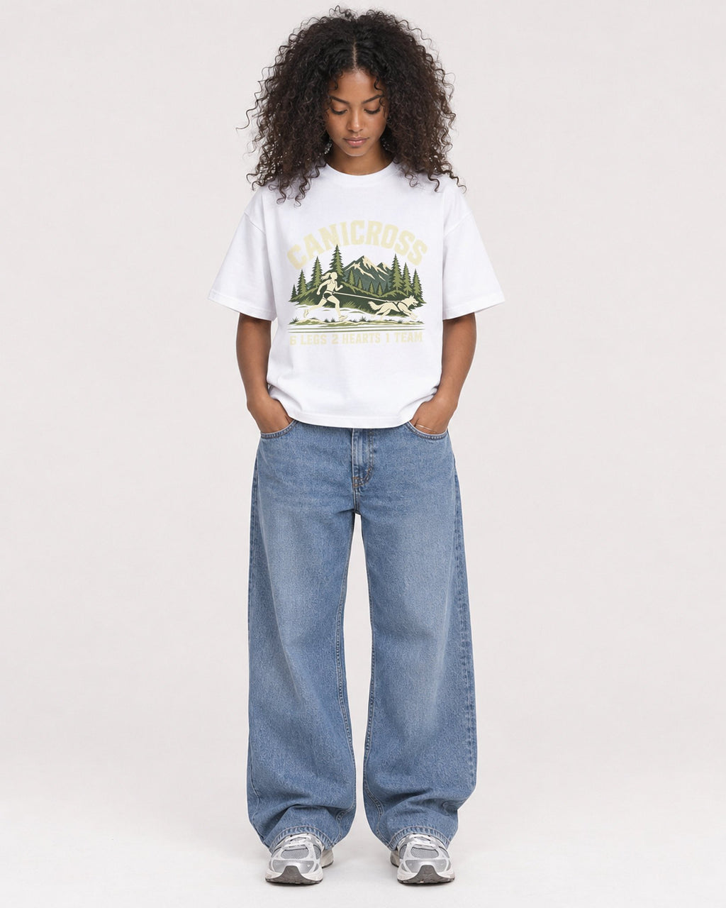 Mockup Boxy Heavyweight Tee White female full-body 05