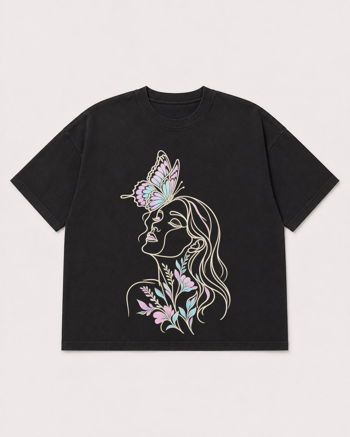 Mockup Boxy Heavyweight Tee Black product