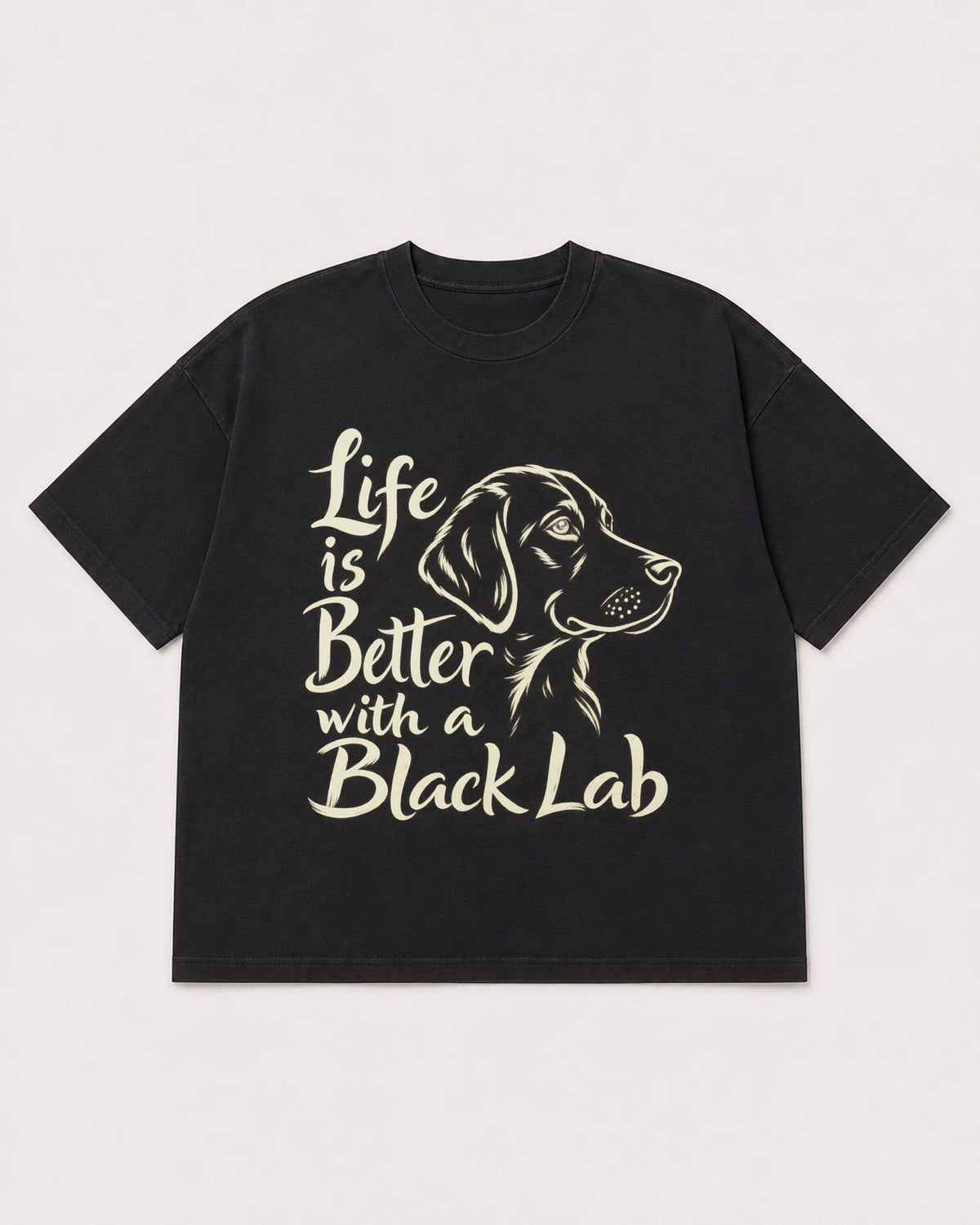Mockup Boxy Heavyweight Tee Black product