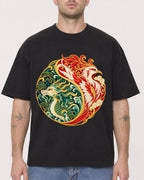 Mockup Boxy Heavyweight Tee Black male close-up 18