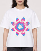 Mockup Boxy Heavyweight Tee White female close-up 03