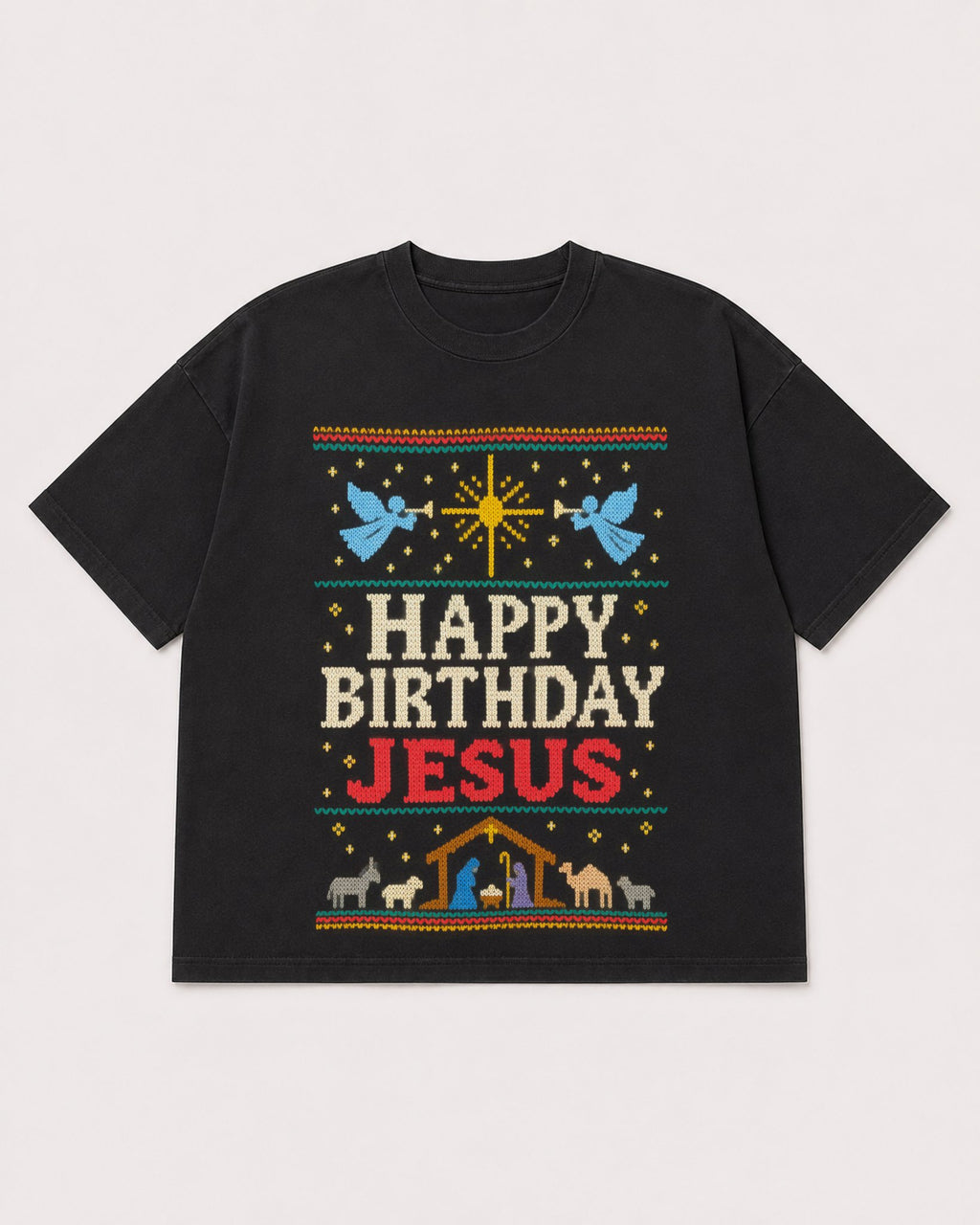 Mockup Boxy Heavyweight Tee Black product
