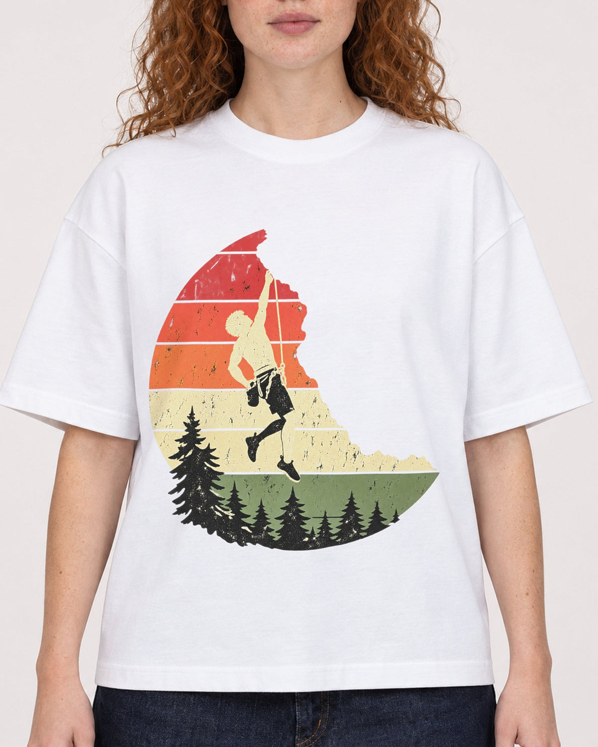 Mockup Boxy Heavyweight Tee White female close-up 09