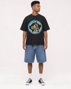 Mockup Boxy Heavyweight Tee Black male full-body 15