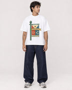 Mockup Boxy Heavyweight Tee White male full-body 06