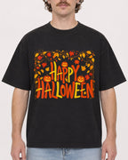 Mockup Boxy Heavyweight Tee Black male close-up 09