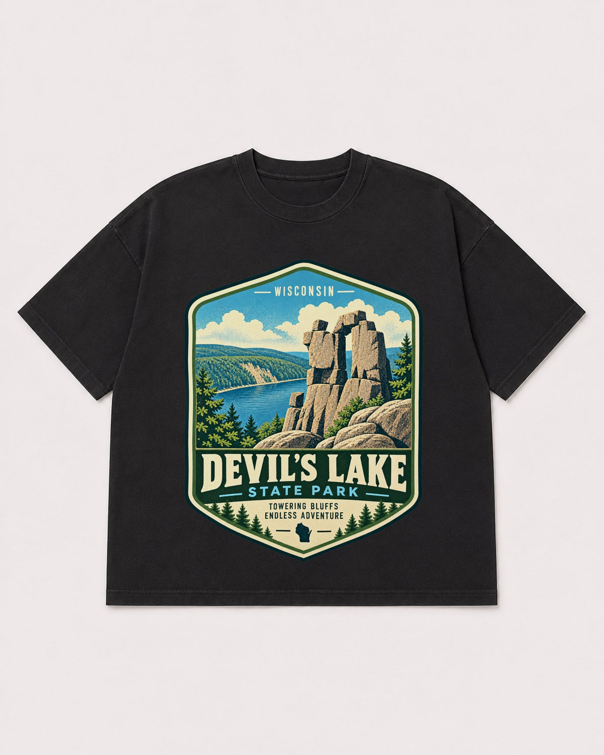 Mockup Boxy Heavyweight Tee Black product
