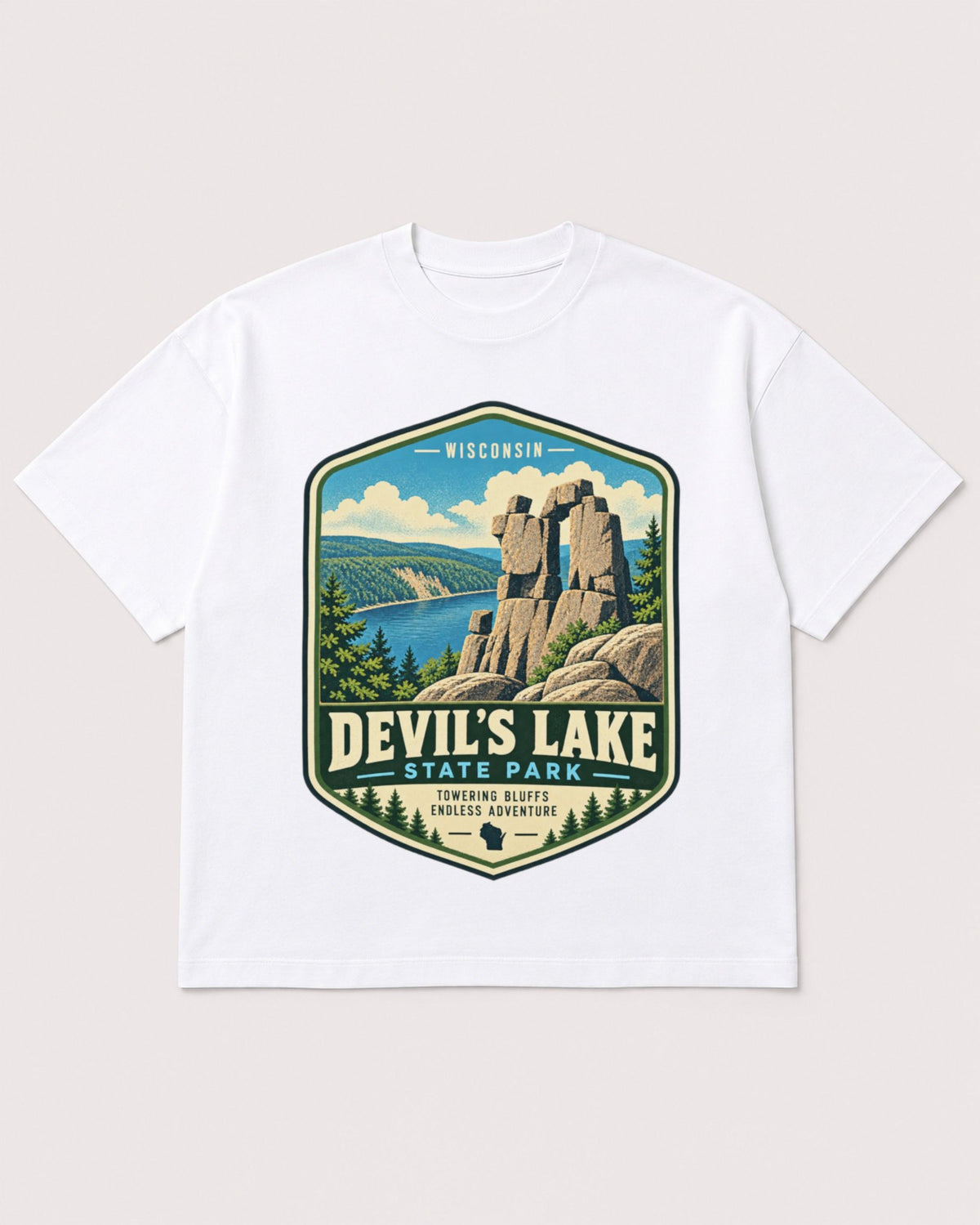 Mockup Boxy Heavyweight Tee White product