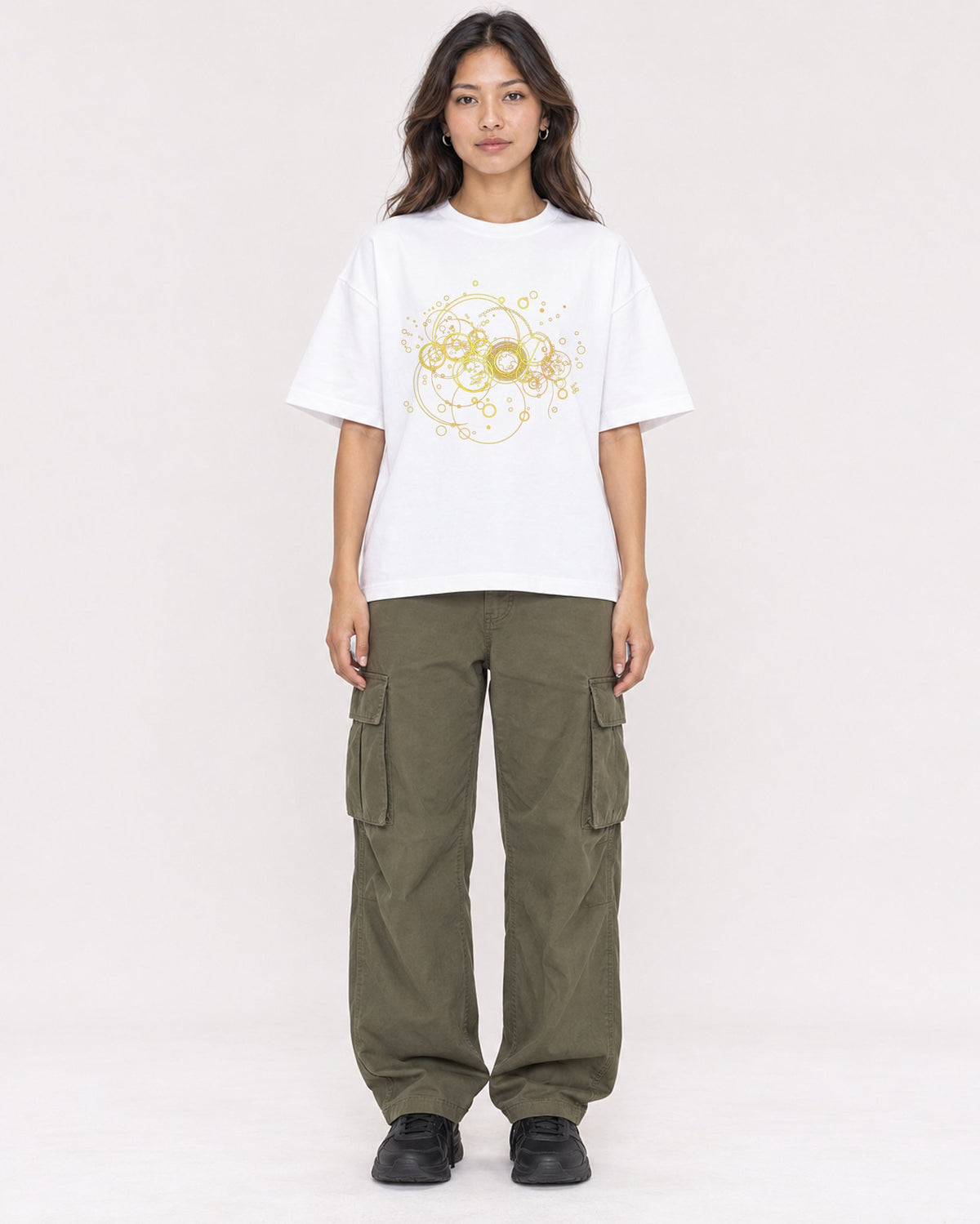 Mockup Boxy Heavyweight Tee White female full-body 02