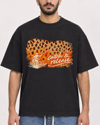 Mockup Boxy Heavyweight Tee Black male close-up 07
