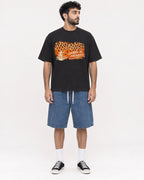 Mockup Boxy Heavyweight Tee Black male full-body 07