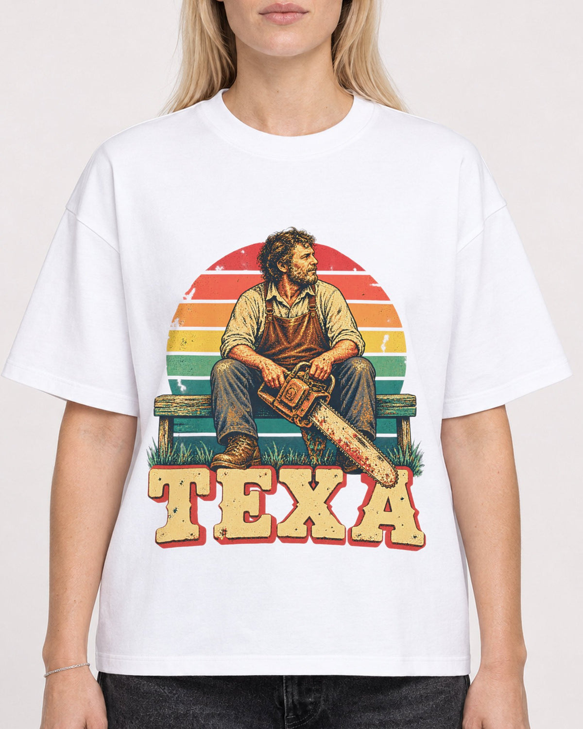 Mockup Boxy Heavyweight Tee White female close-up 08