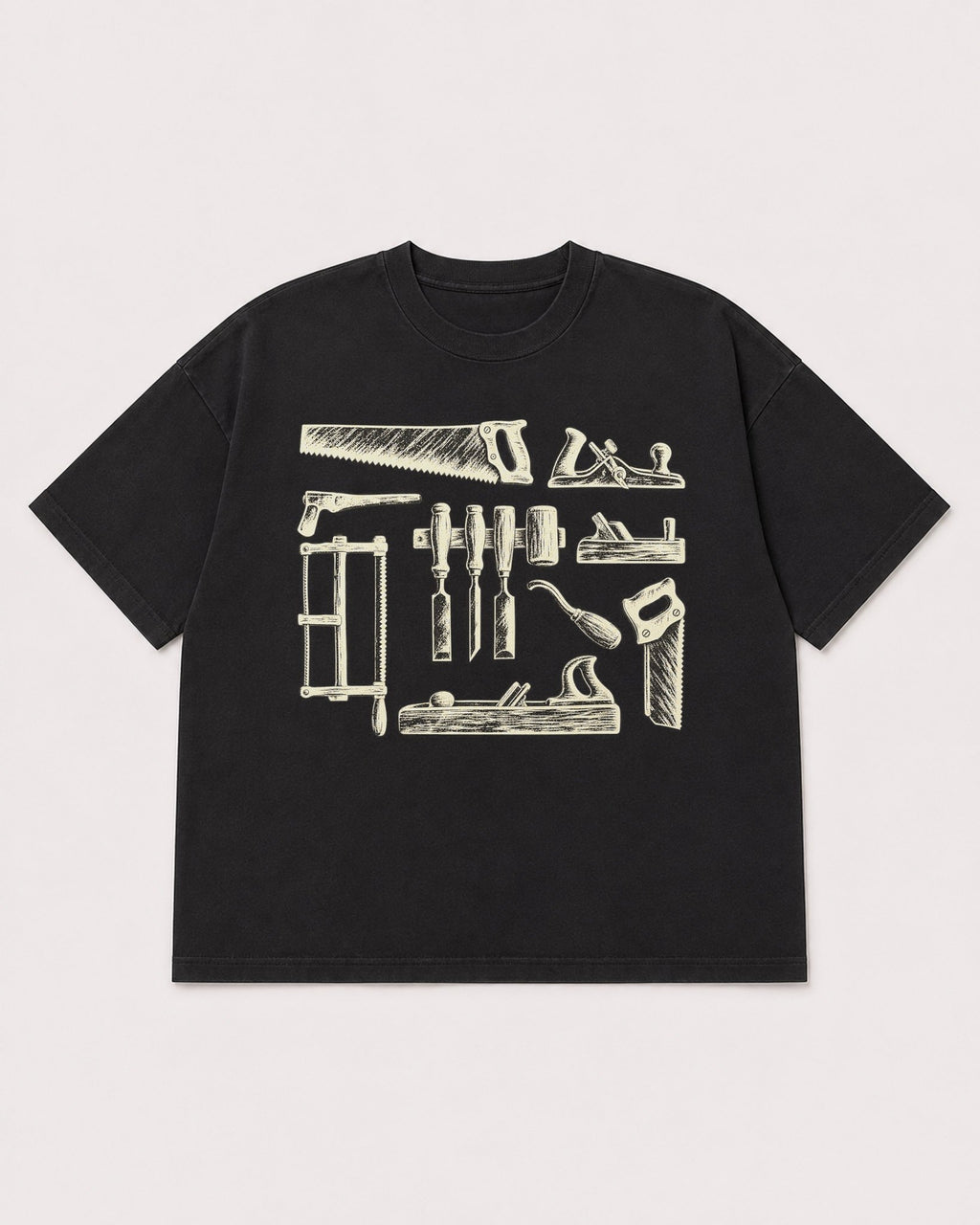 Mockup Boxy Heavyweight Tee Black product