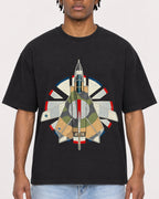 Mockup Boxy Heavyweight Tee Black male close-up 05