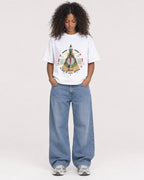 Mockup Boxy Heavyweight Tee White female full-body 05