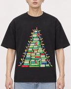 Mockup Boxy Heavyweight Tee Black male close-up 01