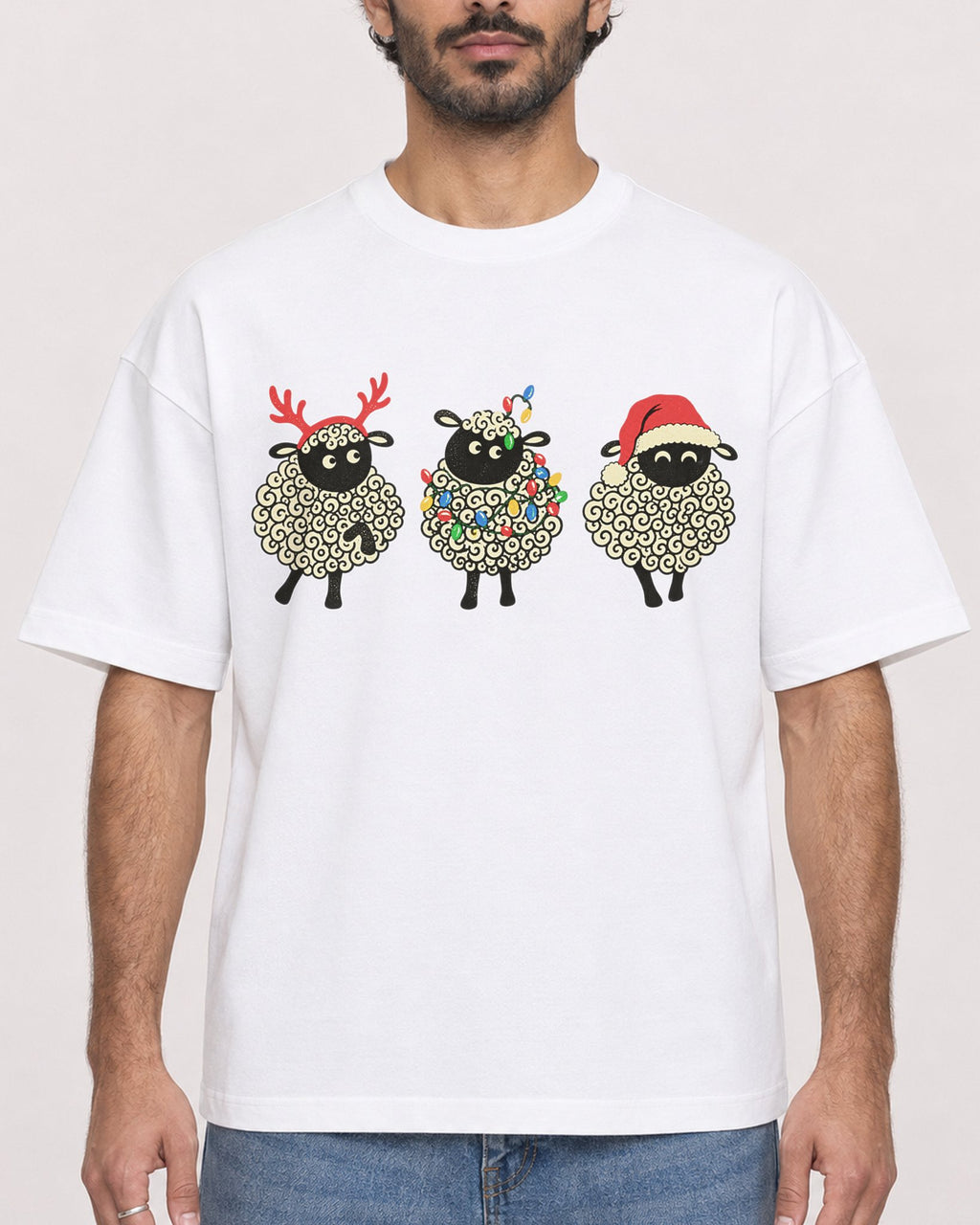 Mockup Boxy Heavyweight Tee White male close-up 47