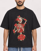 Mockup Boxy Heavyweight Tee Black male close-up 07