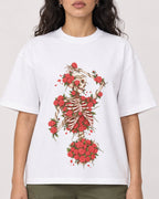 Mockup Boxy Heavyweight Tee White female close-up 07