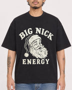 Mockup Boxy Heavyweight Tee Black male close-up 42