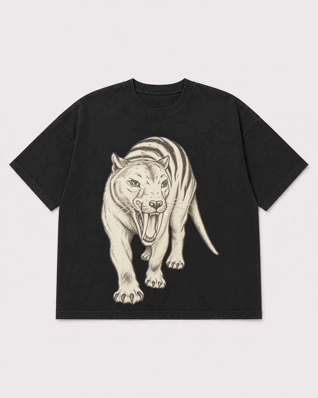 Mockup Boxy Heavyweight Tee Black product