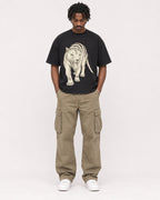 Mockup Boxy Heavyweight Tee Black male full-body 04
