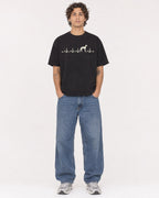 Mockup Boxy Heavyweight Tee Black male full-body 30